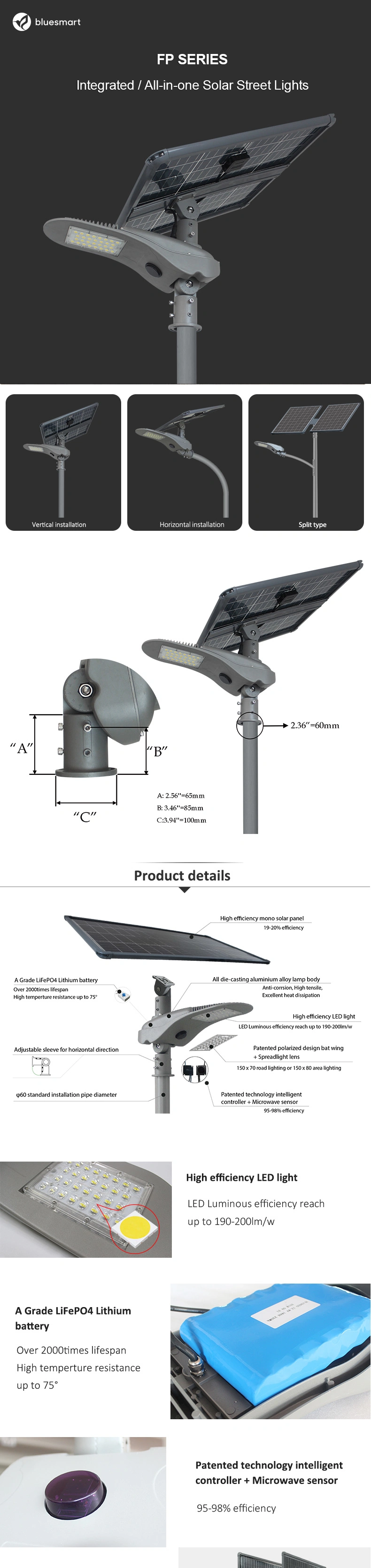 60W All-in-One Fp Series Solar Street Light